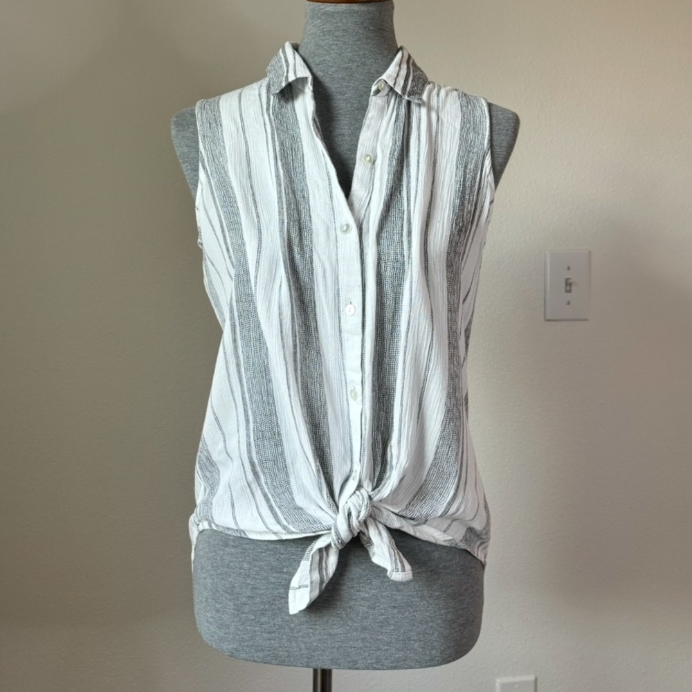 Striped Button Down Tank